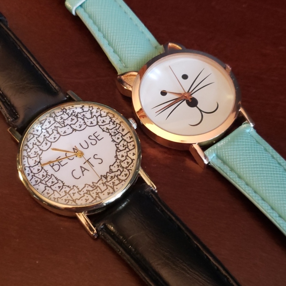 Cat watches! Set of 2 crazy cat lady watches 😻